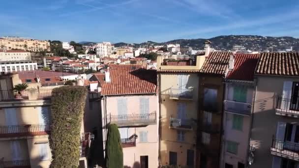 Panorama Miasta Cannes Prowansja Alpy Lazurowe Wybrzeże Francja — Wideo stockowe