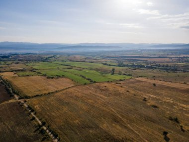 Bulgaristan 'ın Bansko kenti yakınlarındaki Razlog Vadisi' nin şaşırtıcı hava manzarası