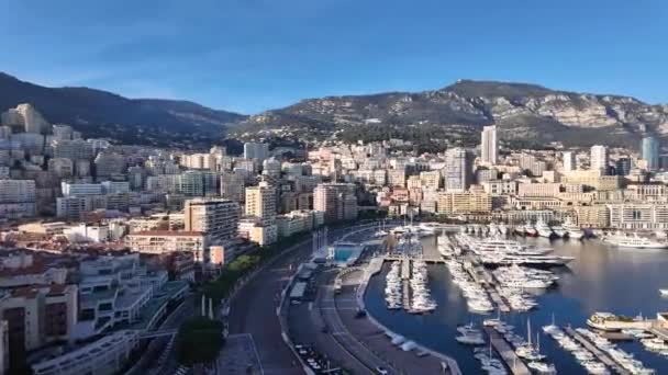 Панорамний Вид Місто Монте Карло Монако — стокове відео