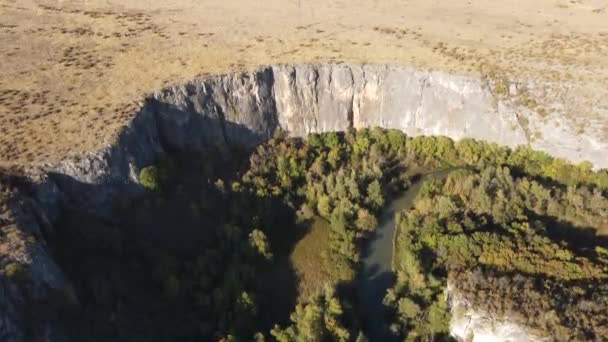 Bulgaristan Altın Panega Nehri Boyunca Iskar Panega Geopark Hava Manzarası — Stok video
