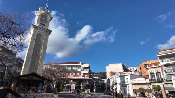 Xanthi Greece December 2023 Вулиця Старі Будинки Старому Місті Ксанті — стокове відео