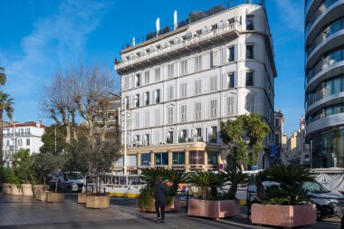 CANNES, FRANCE - 29 Ocak 2024: Cannes, Provence Alpes-Cote d 'Azur, Fransa