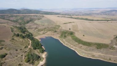 Oslome barajının hava manzarası, Pernik Bölgesi, Bulgaristan