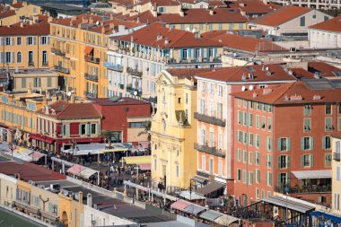 Nice, Provence Alpes-Cote d 'Azur, Fransa' nın panoramik manzarası