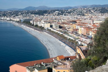 Nice, Provence Alpes-Cote d 'Azur, Fransa' nın panoramik manzarası