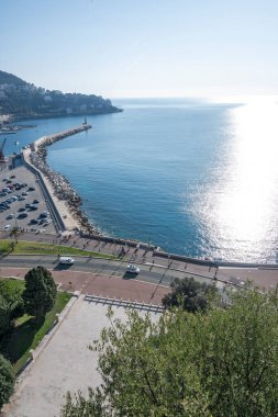 Nice, Provence Alpes-Cote d 'Azur, Fransa' nın panoramik manzarası