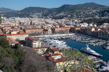 Nice, Provence Alpes-Cote d 'Azur, Fransa' nın panoramik manzarası