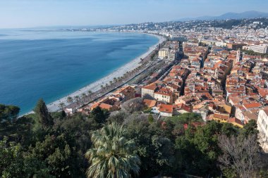 Nice, Provence Alpes-Cote d 'Azur, Fransa' nın panoramik manzarası