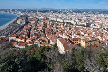 Nice, Provence Alpes-Cote d 'Azur, Fransa' nın panoramik manzarası