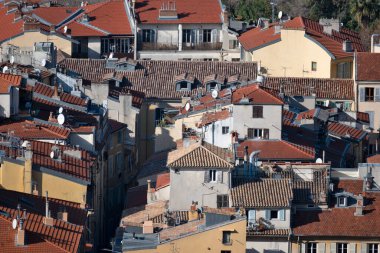 Nice, Provence Alpes-Cote d 'Azur, Fransa' nın panoramik manzarası