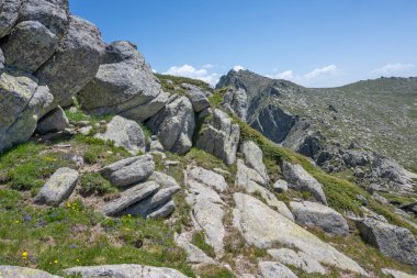 Bulgaristan 'ın Kalin tepeleri yakınlarındaki Rila Dağı' nın İnanılmaz Yaz Manzarası