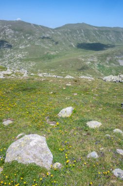 Bulgaristan 'ın Kalin tepeleri yakınlarındaki Rila Dağı' nın İnanılmaz Yaz Manzarası