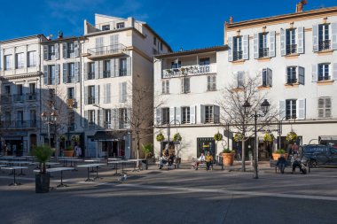 ANTIBES, FRANCE - 29 Ocak 2024: Antibes, Provence Alpes-Cote d 'Azur, Fransa