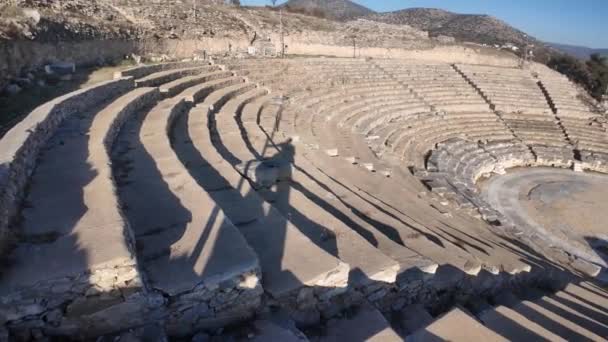 Стародавні Руїни Археологічному Районі Пилипа Східна Македонія Фракія Греція — стокове відео