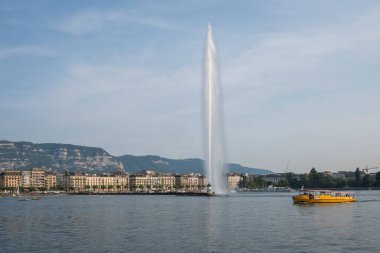 GENEVA, SWITZERLAND - JUNE 17, 2023: Amazing Panoramic view of city of Geneva, Switzerland clipart