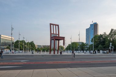 GENEVA, SWitzERLAND - 17 Haziran 2023: İsviçre 'nin Cenevre kentinin şaşırtıcı panoramik manzarası