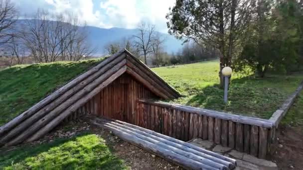 Ruines Antiques Forteresse Tsar Bulgare Samuel Près Village Kliuch Région — Video