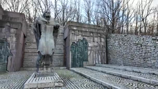 Bulgaristan Blagoevgrad Bölgesinin Kliuch Köyü Yakınlarındaki Bulgar Çarı Samuel Ancent — Stok video