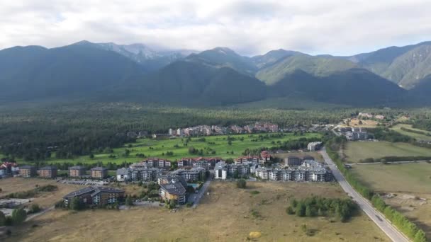Incroyable Vue Aérienne Montagne Pirin Près Ville Bansko Bulgarie — Video
