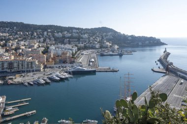 GÜZEL, FRANCE - 28 Ocak 2024: Nice Limanı, Provence Alpes-Cote d 'Azur, Fransa