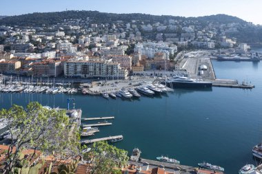 GÜZEL, FRANCE - 28 Ocak 2024: Nice Limanı, Provence Alpes-Cote d 'Azur, Fransa