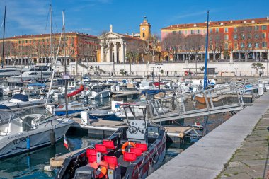 GÜZEL, FRANCE - 28 Ocak 2024: Nice Limanı, Provence Alpes-Cote d 'Azur, Fransa