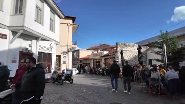 Xanthi Greece December 2023 Вулиця Старі Будинки Старому Місті Ксанті — стокове відео