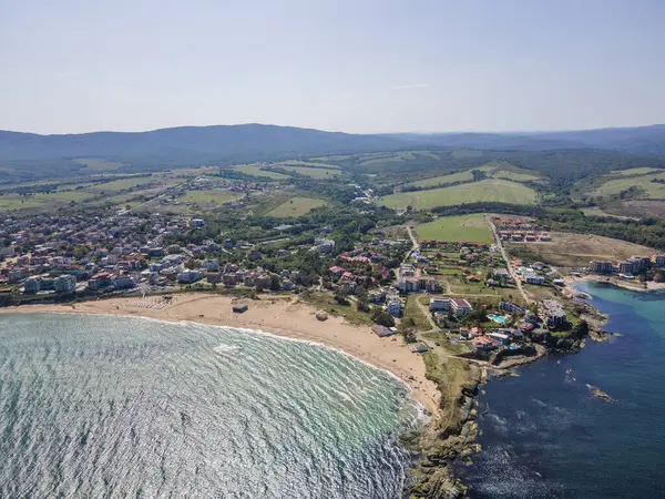 stock image Aerial view of Black sea coast near village of Lozenets, Burgas Region, Bulgaria