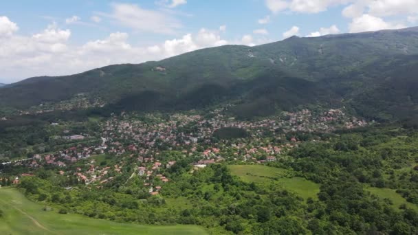 Amazing Aerial View Vitosha Mountain Közelében Village Rudartsi Pernik Régió — Stock videók
