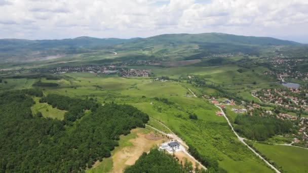 Incroyable Vue Aérienne Montagne Vitosha Près Village Rudartsi Région Pernik — Video