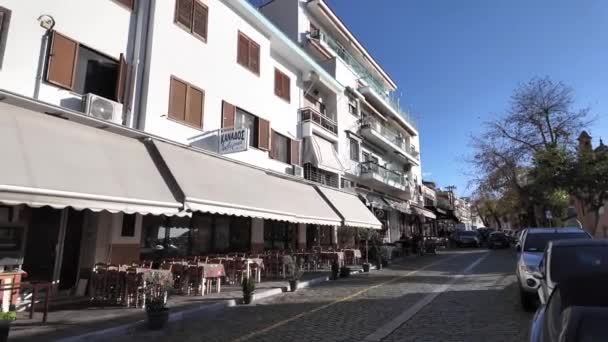 Kavala Griechenland Dezember 2023 Die Altstadt Von Kavala Ostmakedonien Und — Stockvideo