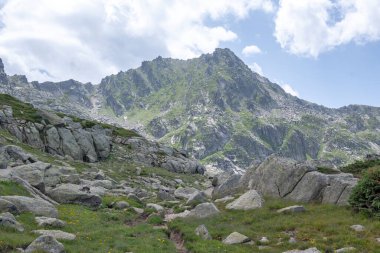 Bulgaristan 'ın Kalin tepeleri yakınlarındaki Rila Dağı' nın İnanılmaz Yaz Manzarası