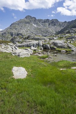 Bulgaristan 'ın Kalin tepeleri yakınlarındaki Rila Dağı' nın İnanılmaz Yaz Manzarası