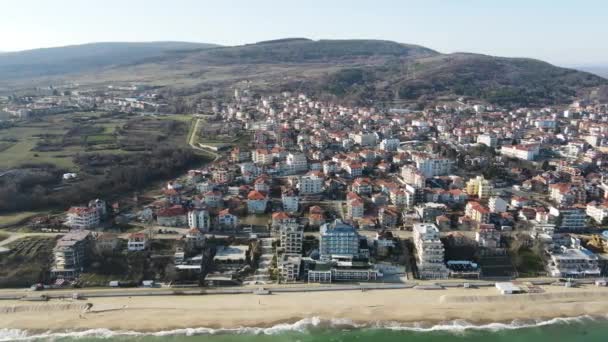 Bulgaristan Burgaz Bölgesi Nin Obzor Kasabası Yakınlarındaki Karadeniz Kıyılarının Şaşırtıcı — Stok video
