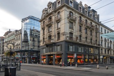 GENEVA, SWitzERLAND - 19 Haziran 2023: İsviçre 'nin Cenevre kentinin şaşırtıcı panoramik manzarası