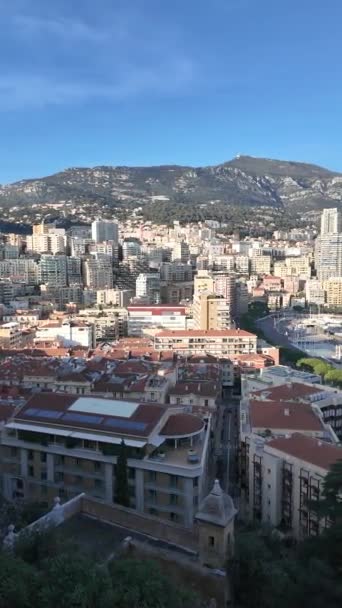 Blick Auf Die Stadt Monte Carlo Monaco — Stockvideo