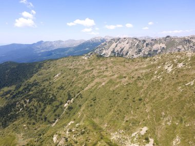 Amazing Aerial view of Pirin Mountain near Yalovarnika peak, Bulgaria