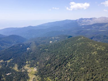 Amazing Aerial view of Pirin Mountain near Yalovarnika peak, Bulgaria