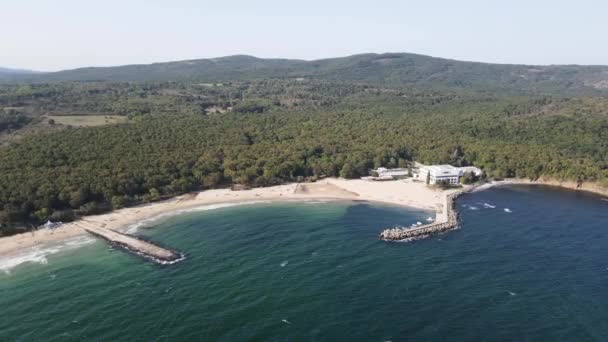 Fantastisk Flygfoto Över Perla Stranden Burgas Region Bulgarien — Stockvideo
