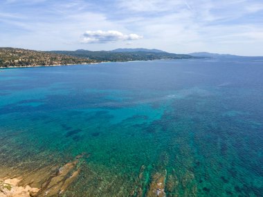 Kastri Sahili yakınlarındaki Sithonia kıyı şeridi, Chalkidiki, Orta Makedonya, Yunanistan