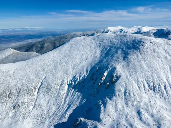 Καταπληκτική Αεροφωτογραφία Του Βουνού Ρίλα Κοντά Στην Κορυφή Musala Βουλγαρία — Φωτογραφία Αρχείου