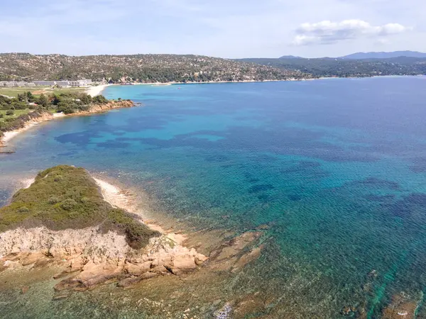 希腊中马其顿Chalkidiki的Kastri海滩附近的Sithonia海岸线美景令人惊叹 — 图库照片
