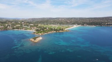 Kastri Sahili yakınlarındaki Sithonia kıyı şeridi, Chalkidiki, Orta Makedonya, Yunanistan