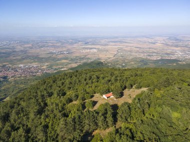 Aerial view of Rhodopes Mountain near village of Yavrovo, Plovdiv Region, Bulgaria clipart