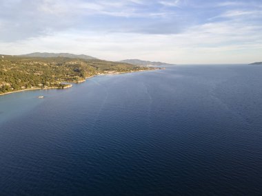 Koviou Sahili yakınlarındaki Sithonia kıyı şeridi, Chalkidiki, Orta Makedonya, Yunanistan