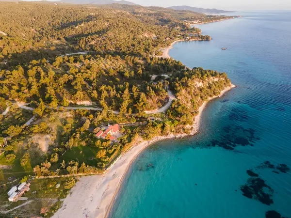 stock image Amazing view of Sithonia coastline near Koviou Beach, Chalkidiki, Central Macedonia, Greece