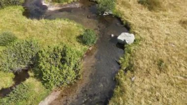 Bulgaristan 'ın Balık gölleri yakınlarındaki Rila Dağı' nın şaşırtıcı hava manzarası