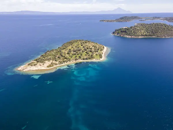 Lagonisi Sahili Yakınlarındaki Sithonia Kıyı Şeridi Chalkidiki Orta Makedonya Yunanistan Stok Resim
