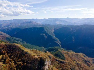 Aerial view of The Red Wall Biosphere Reserve at Rhodope Mountains, Plovdiv Region, Bulgaria clipart