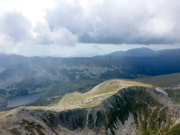 Amazing Aerial View Pirin Mountain Bij Vihren Peak Bulgarije Stockfoto